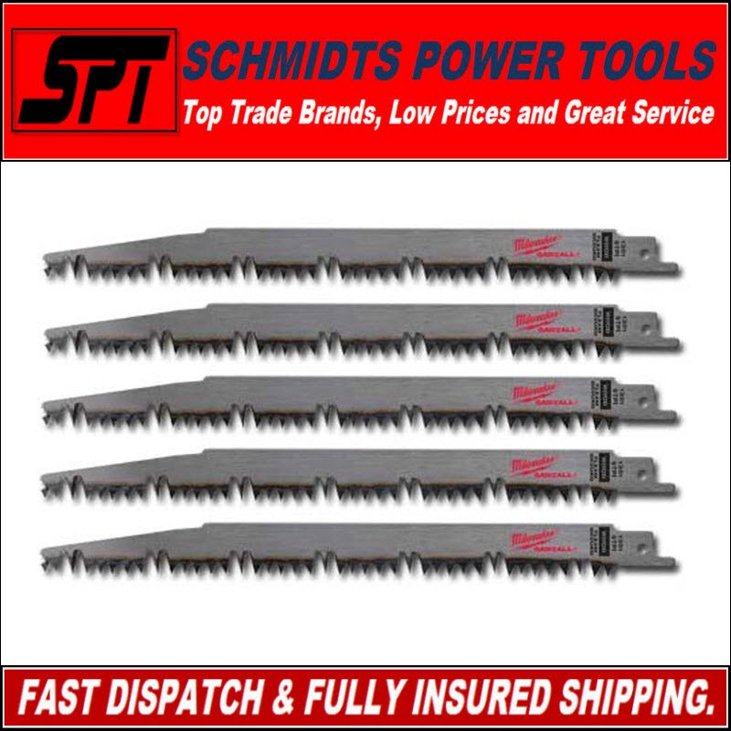 5X Milwaukee 9" Tree Pruning Reciprocating SAW Blades Suits Makita