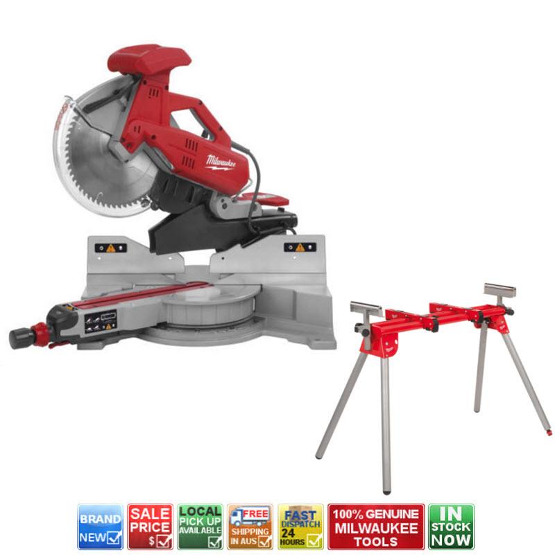 MILWAUKEE MS305DB 12" 305mm SLIDE MITRE SAW WITH STAND 240V DUAL BEVEL