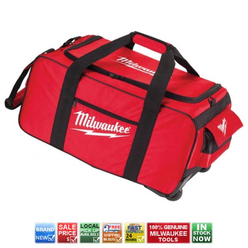 MILWAUKEE 23" LARGE KIT ROLLING TOOL BAG 6 TOOL COMBO TOOLBAG WITH
