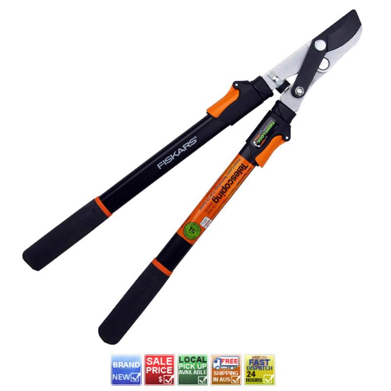 FISKARS 9168 TELESCOPING POWER LEVER BYPASS LOPPERS EXTENDABLE GARDEN