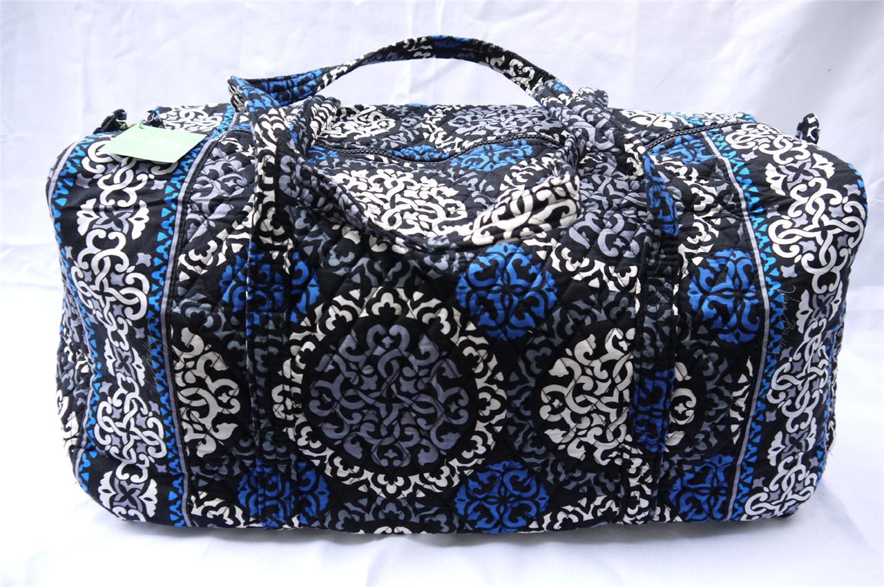 Nwt Vera Bradley Large Duffel travel bag - Canterberry Cobalt | eBay