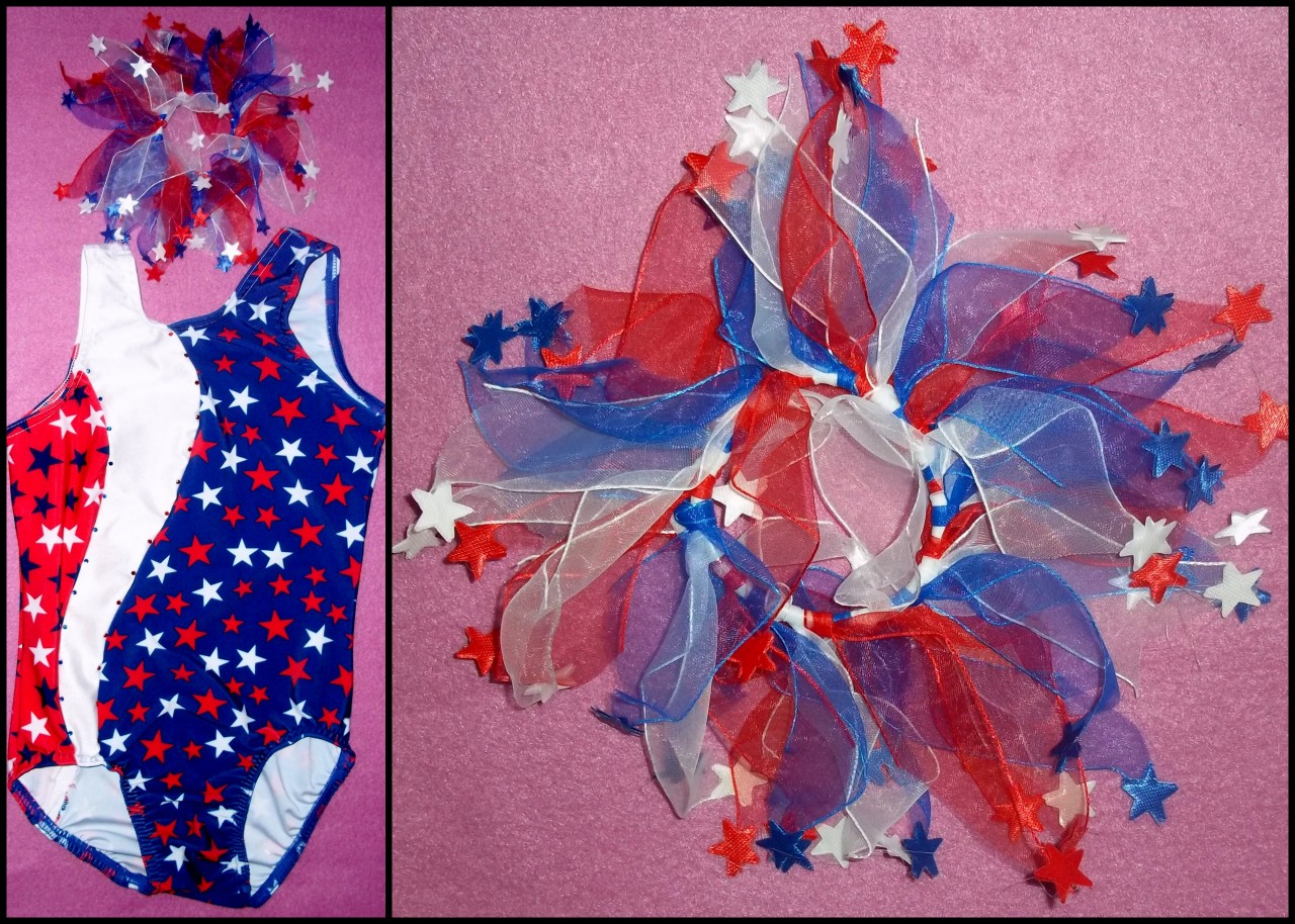 GYMNASTICS leotard PATRIOTIC child small large x large small cs cl cxl