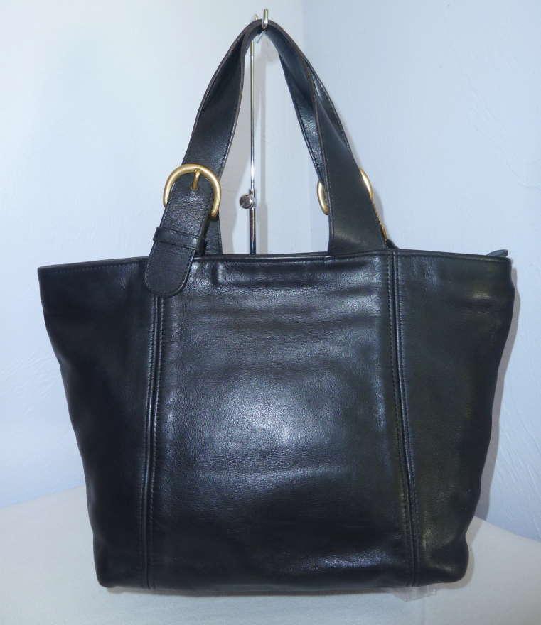 Authentic Vintage Coach Classic Black Leather Tote Bag 4133 | eBay