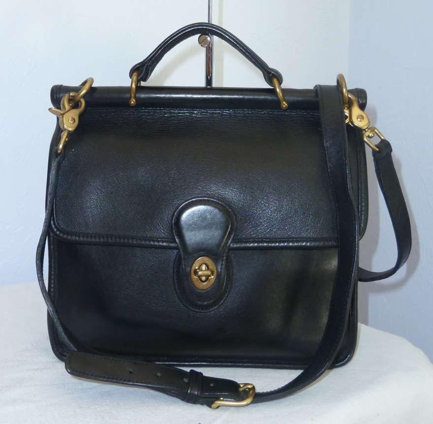 Authentic Vintage Coach Classic Black Leather Willis Shoulder Bag 9927 | eBay
