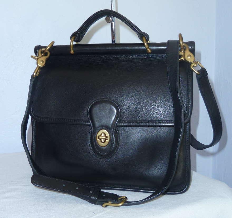 Authentic Vintage Coach Classic Black Leather Willis Shoulder Bag 9927 | eBay