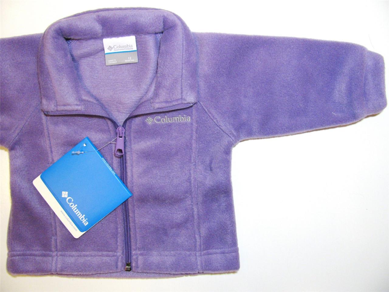 NEW Columbia BABY Fleece Jacket 12M 18M 24M GIRLS Purple Retails 30 eBay