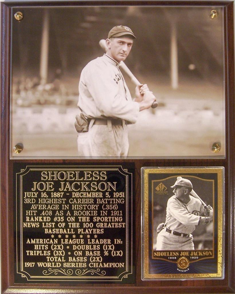 Shoeless Joe Jackson Photo Plaque 1917 World Series Chicago White Sox
