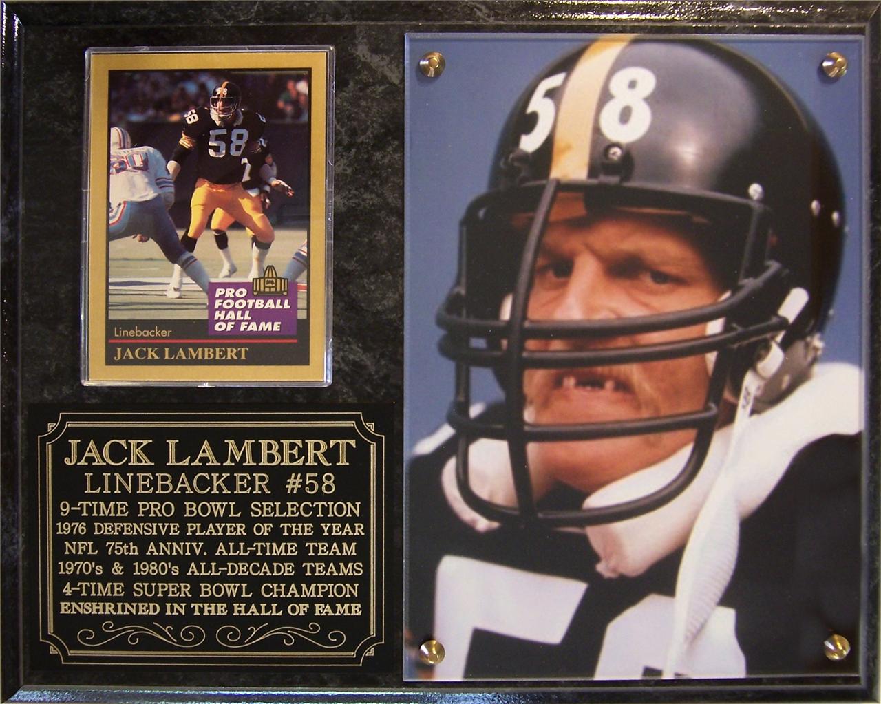 Jack Lambert #58 Pittsburgh Steelers Legend Photo Card Plaque NFL SB ...