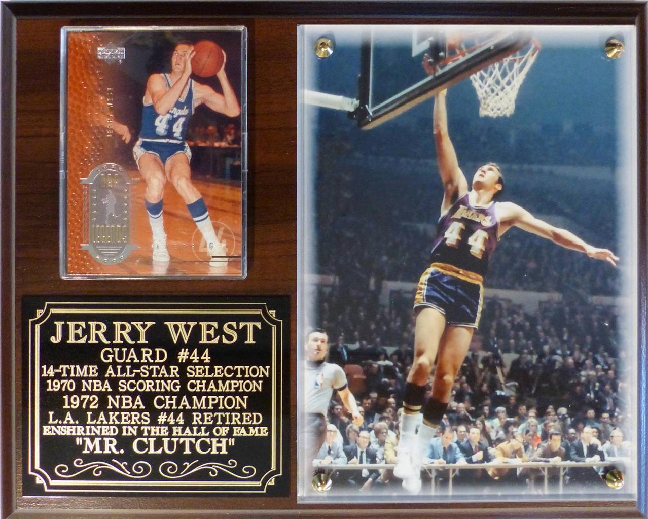 Jerry West 44 Mr Clutch Los Angeles Lakers 1972 NBA Champion Photo