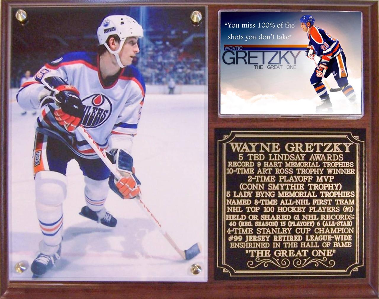 Wayne Gretzky 99 The Great One Hall of Fame NHL Photo Plaque MVP