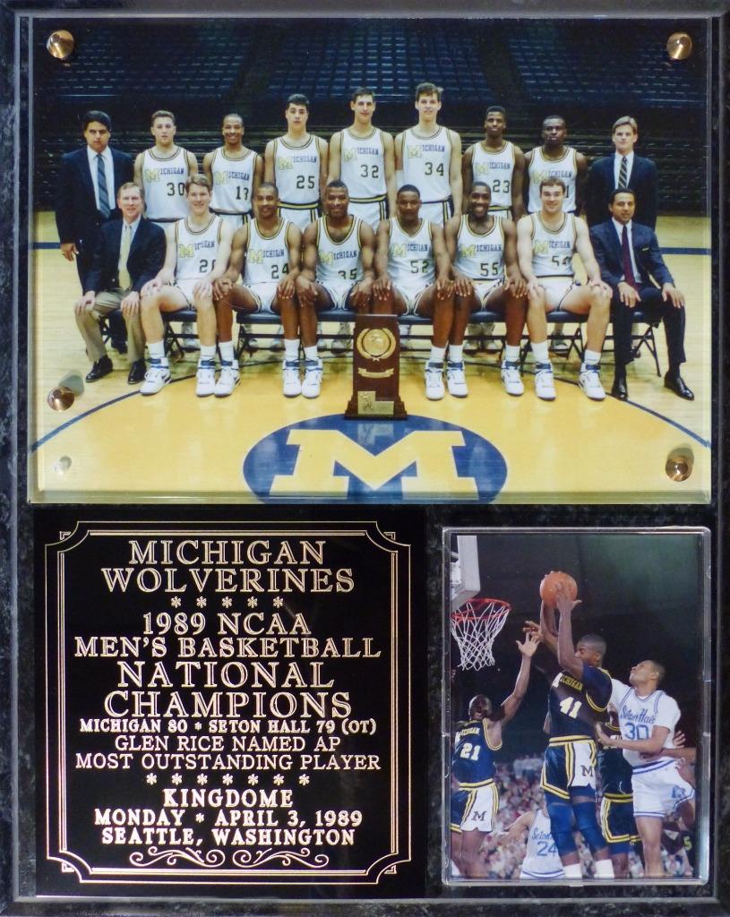Michigan Wolverines 1989 Men's Basketball National Champions Photo