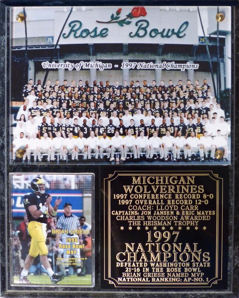 Michigan Wolverines 1997 National Champions Photo Plaque eBay