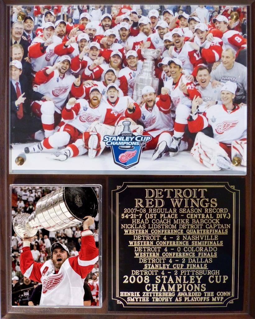 2008 Detroit Red Wings Stanley Cup Champions Photo Plaque eBay