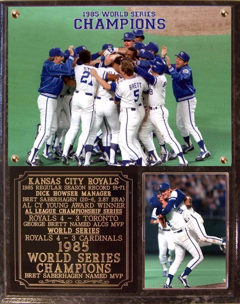 Kansas City Royals 1985 World Series Champions Photo Plaque