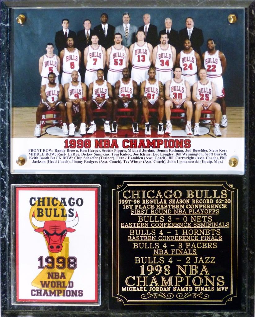 Chicago Bulls 1998 NBA Champions Photo Plaque Michael Jordan Pippen eBay