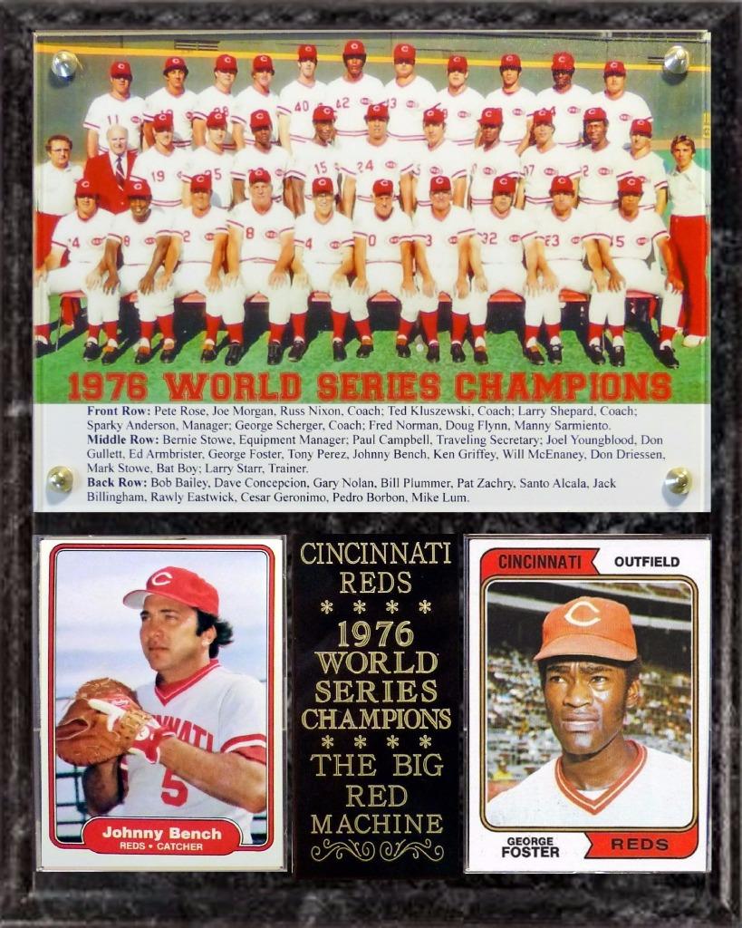 Cincinnati Reds 1976 World Series Champions Photo Plaque Big Red