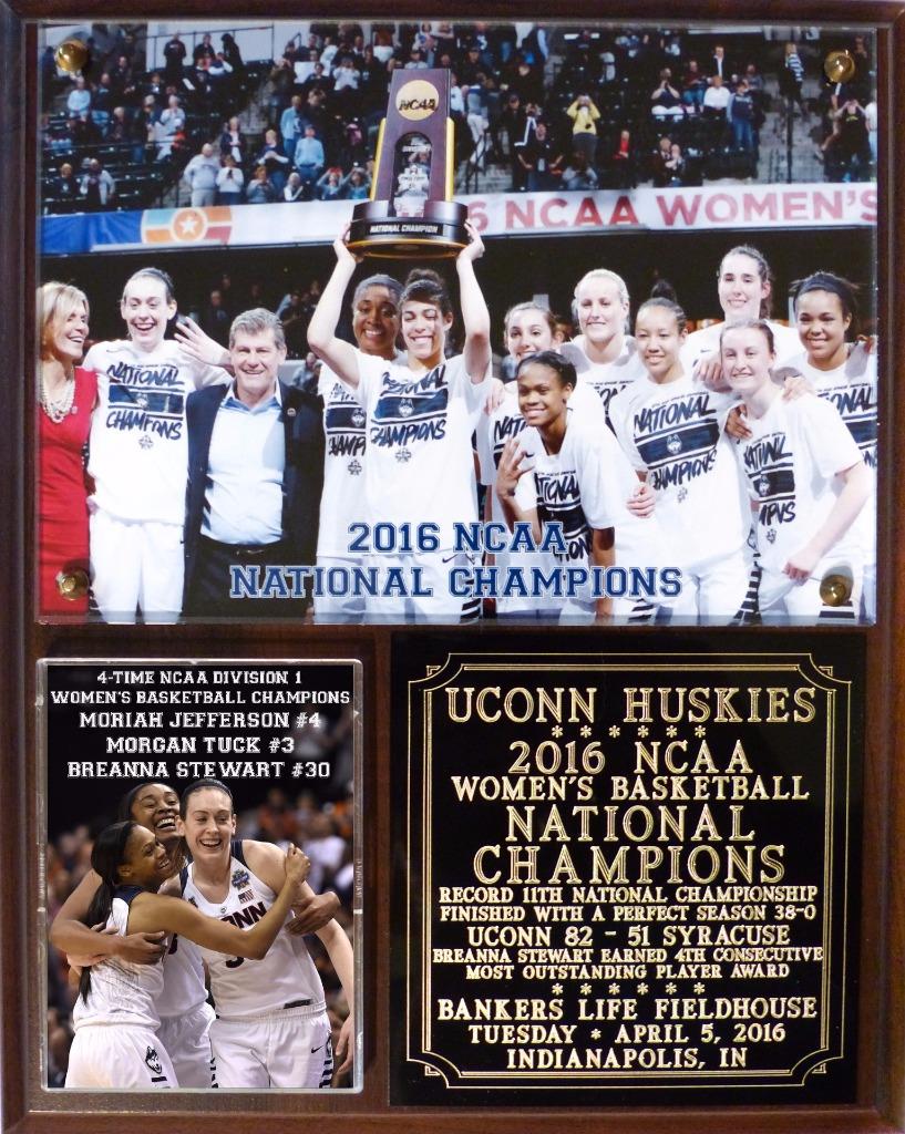 UConn Huskies 2016 Women's NCAA Basketball National Champions Photo Plaque
