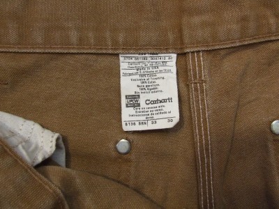 Carhartt Baby Clothes on Mens Carhartt Work Jean 33 X 30 Double Front Brown Uninsulated B136