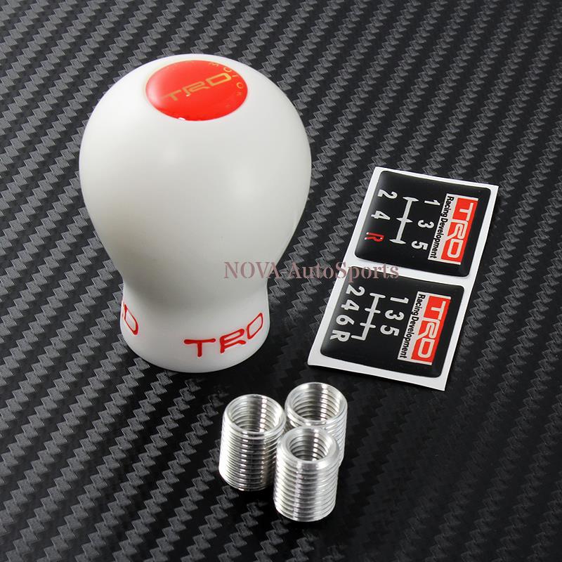 TRD Duracon White Gear Shift Knob For Toyota 4Runner Yaris Camry Celica