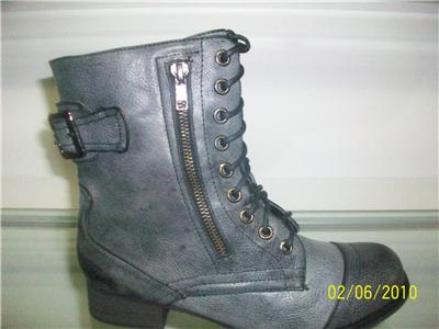Ladies Fashion Combat Boots on Womens Girls Military Combat Ladies Boots 3 4 5 6 7 8   Ebay