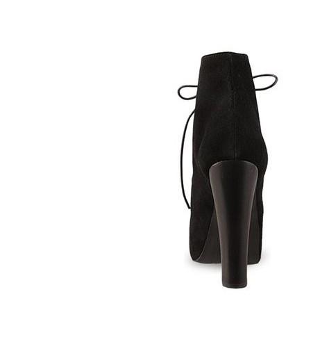 black ankle boots cuban heel