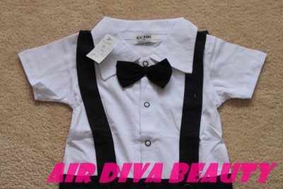 Baby Coming Home Hospital Outfit on James Bond Suspender Gentlemen Boy Baby Romper Outfits   Ebay