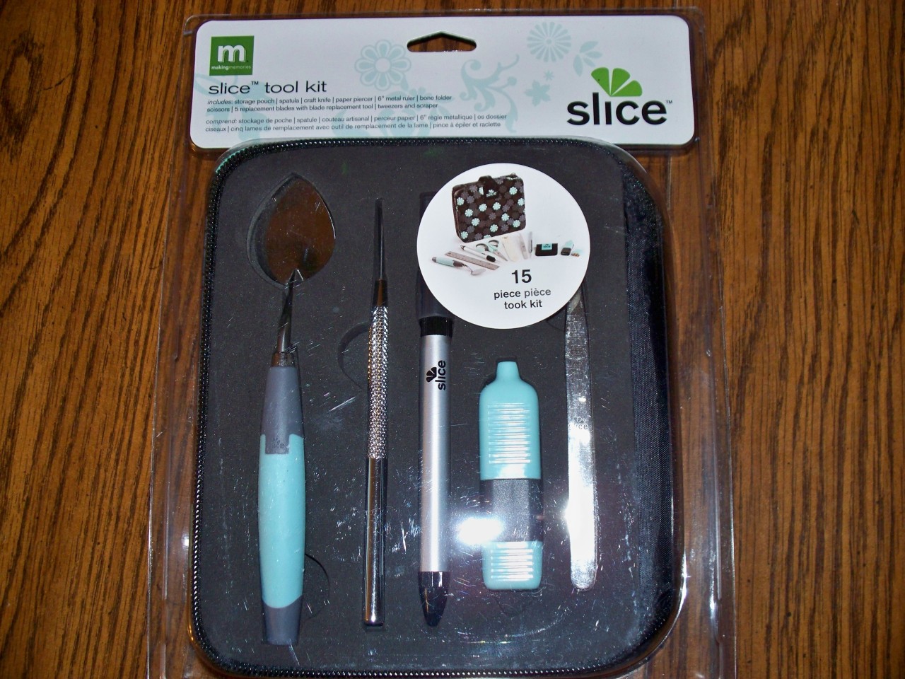 MAKING MEMORIES SLICE 1 OF 7 NIP TOOLS EMBOSSING BLADES 3 COLOR DRAWING