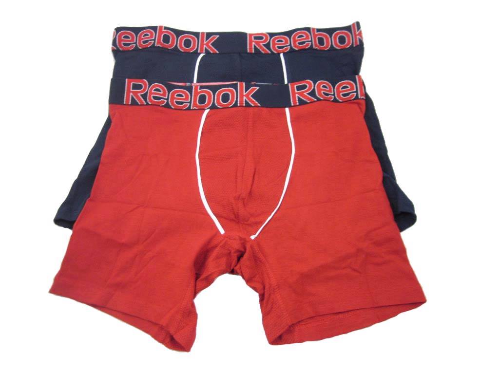 2 Mens Reebok Performance Training Stretch Sport Boxer Brief Underwear M L XL