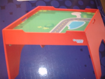 reversible wooden train table