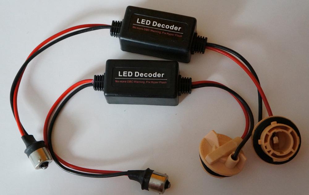 2x 1156/BA15S LED Bypass Wiring Decoder No Error Warning Flash Load