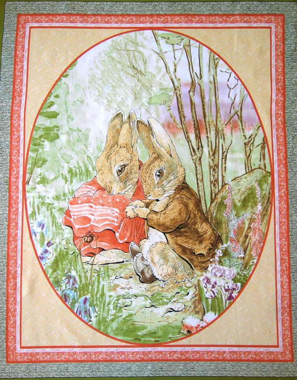 Beatrix Potter Fabric Panel Quilting/Sewing Baby Cot eBay