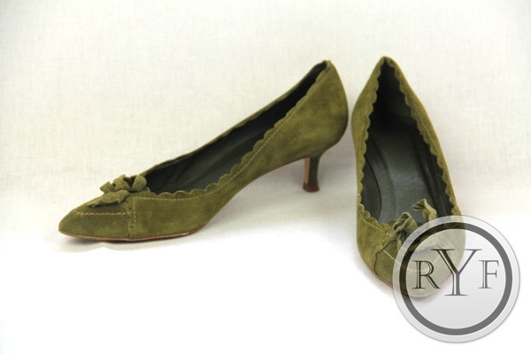 army green shoes heels