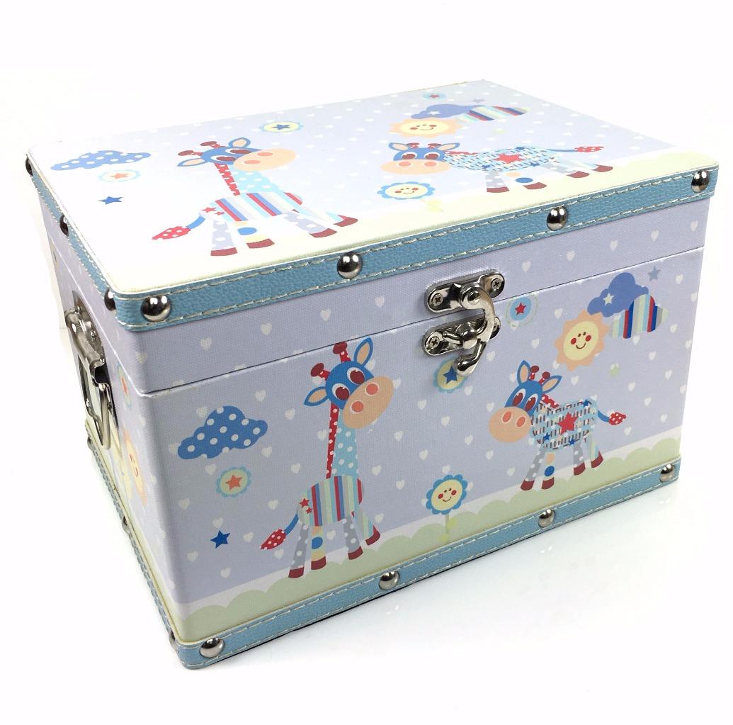 Baby Boy Gift Wooden Keepsake Box Blue Leatherette Bonded LP27537 eBay