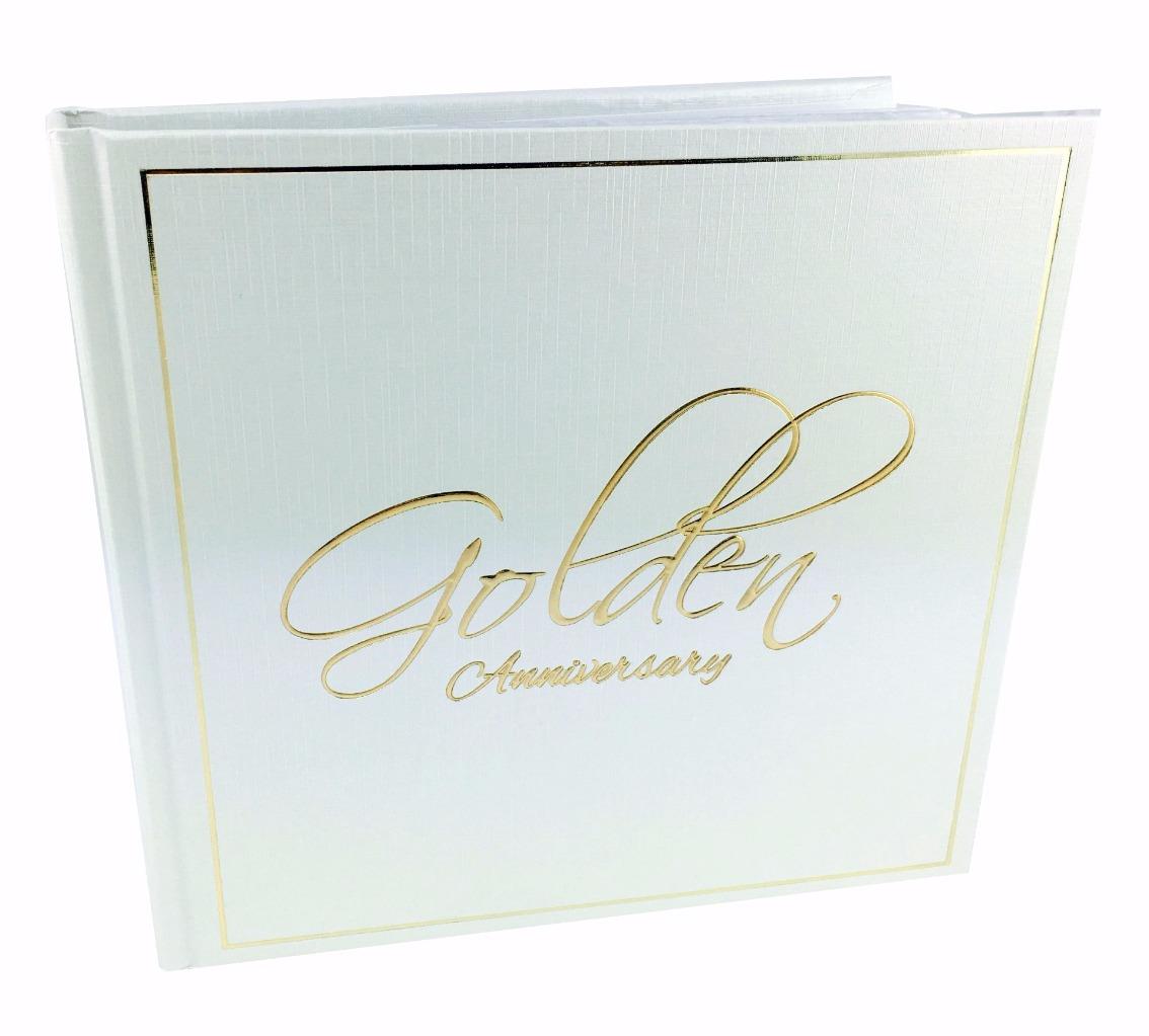 50th Golden Wedding Anniversary Elegant Photo Album Gift
