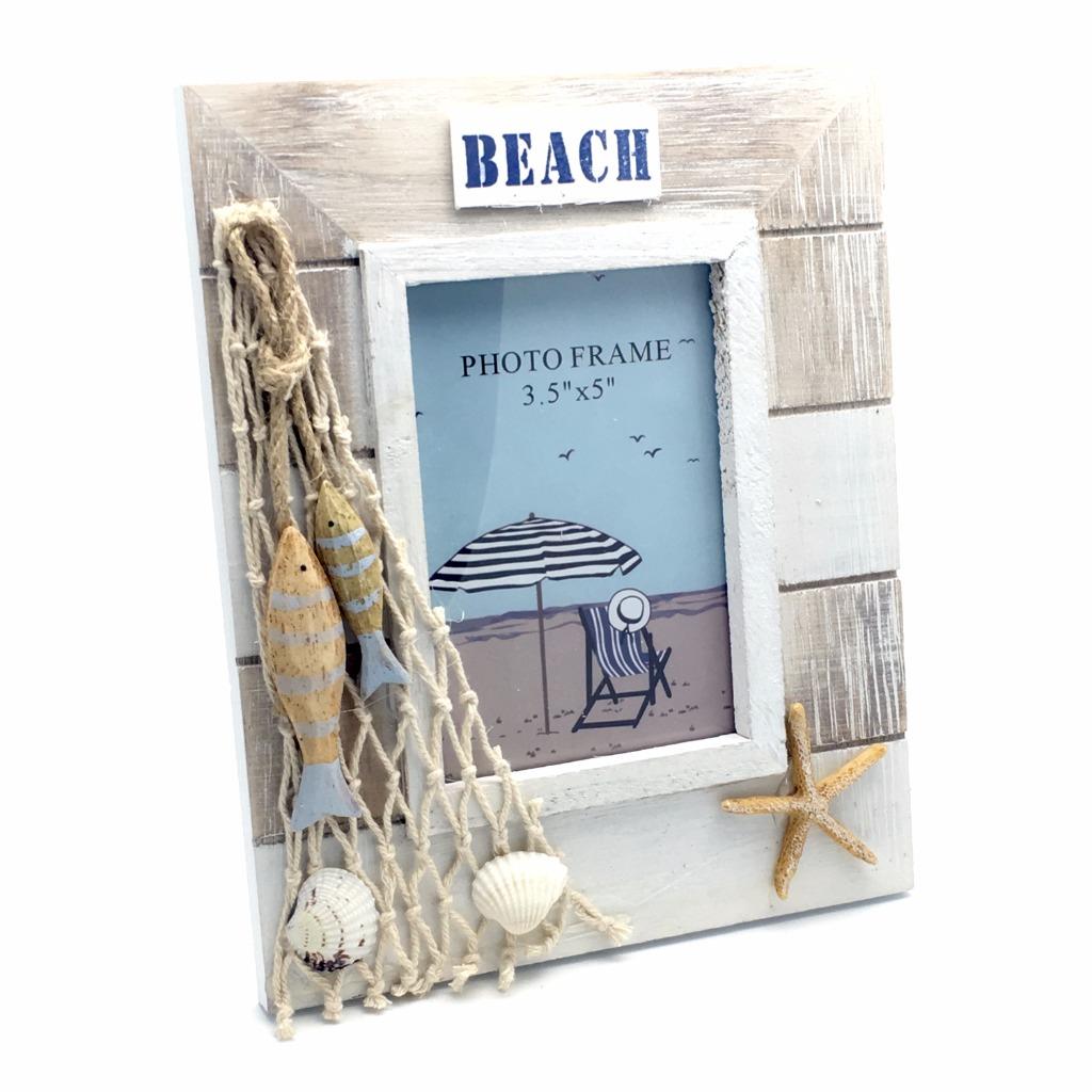 Nautical Beach Theme Wooden Starfish and Shells Photo ...