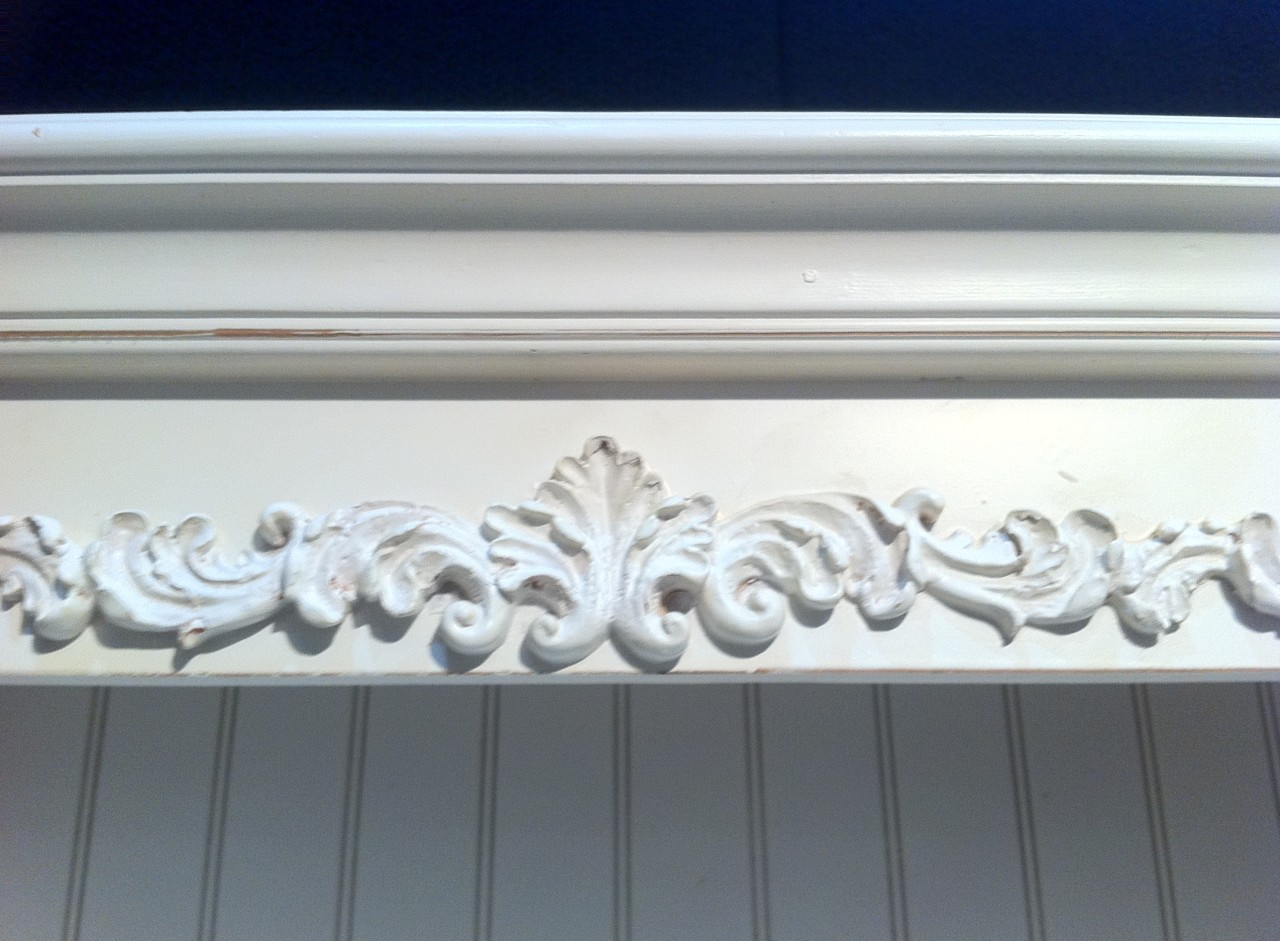 French Shelf Wall Shabby Chic Display Country Wood Carved Shelves White