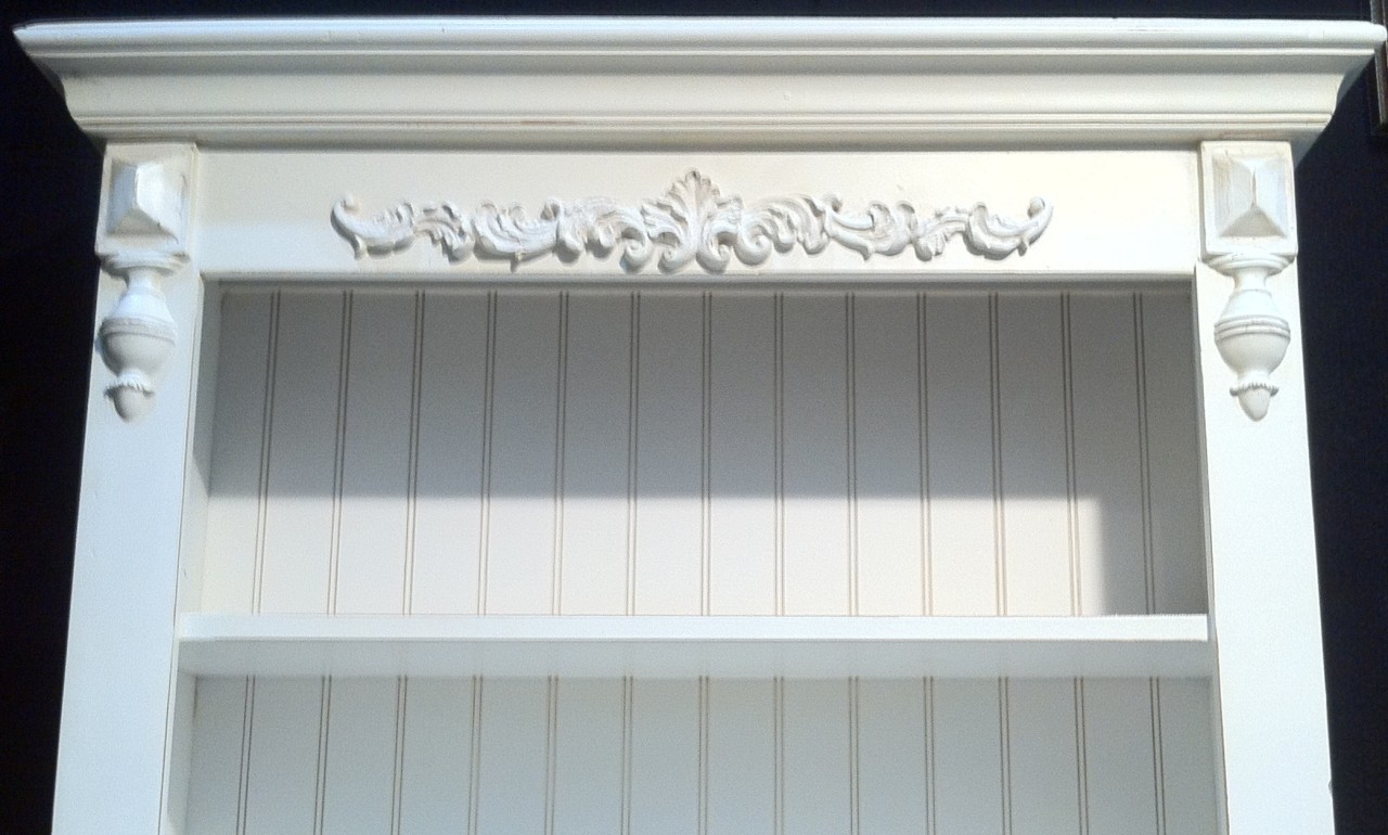 French Shelf Wall Shabby Chic Display Country Wood Carved Shelves White
