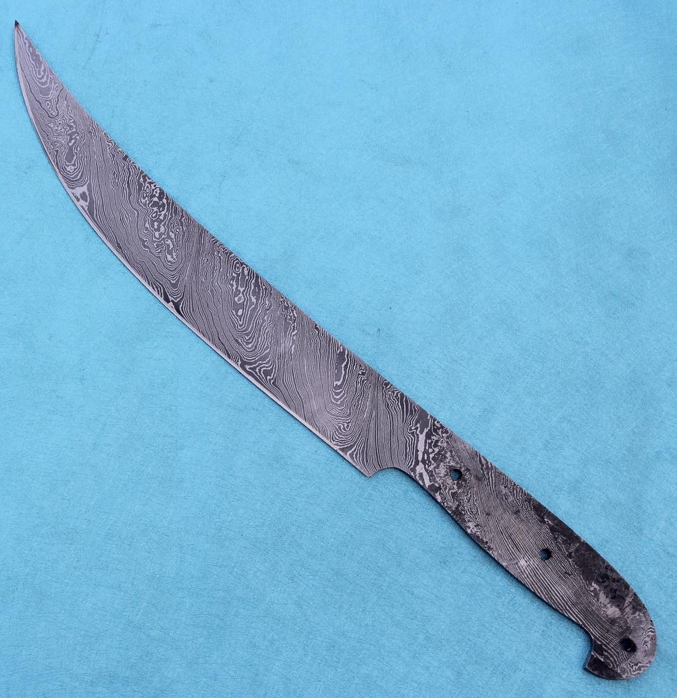 Damascus Knife Custom Handmade 13.00 Inches FILLET KNIFE BLANK BLADE