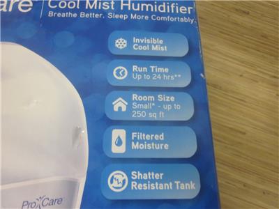 ProCare Cool Mist Humidifier~BRAND NEW~INTERTEK/MODEL PCCM-840/AMAZON
