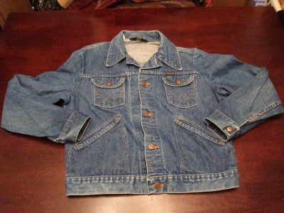 Denim Motorcycle Jacket on Mens Wrangler Blue Denim Jean Motorcycle Rancher Jacket Sz 44 L   Ebay