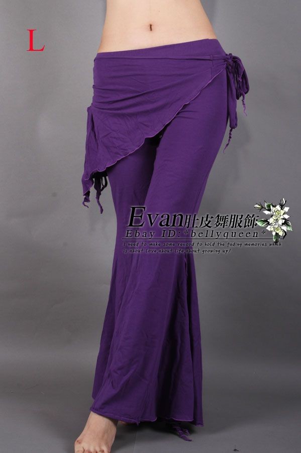 【Sale】Tribal Belly Dance Pants Attached Skirt 14Colors eBay
