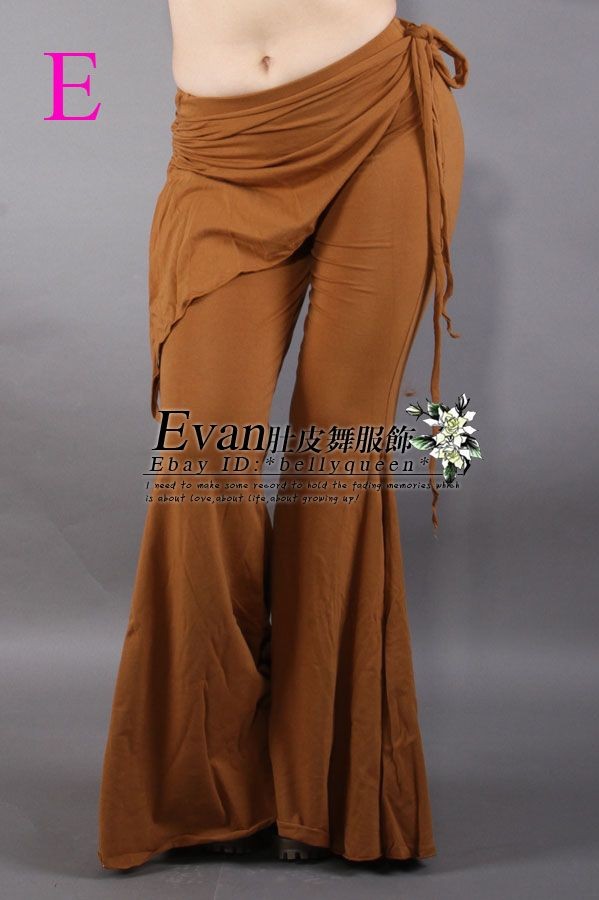 【Sale】Tribal Belly Dance Pants Attached Skirt 14Colors eBay
