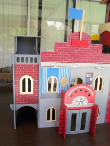 wooden play firehouse