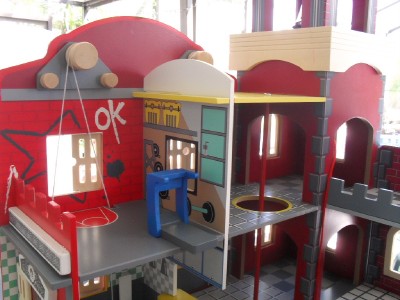 wooden play firehouse