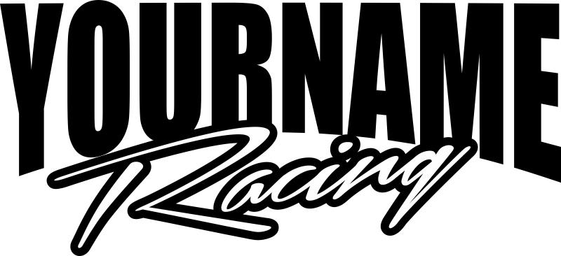 48" Name Racing Trailer Decal Sticker Car IMCA Model Modified Sprint Stock Team - Foto 2 di 18
