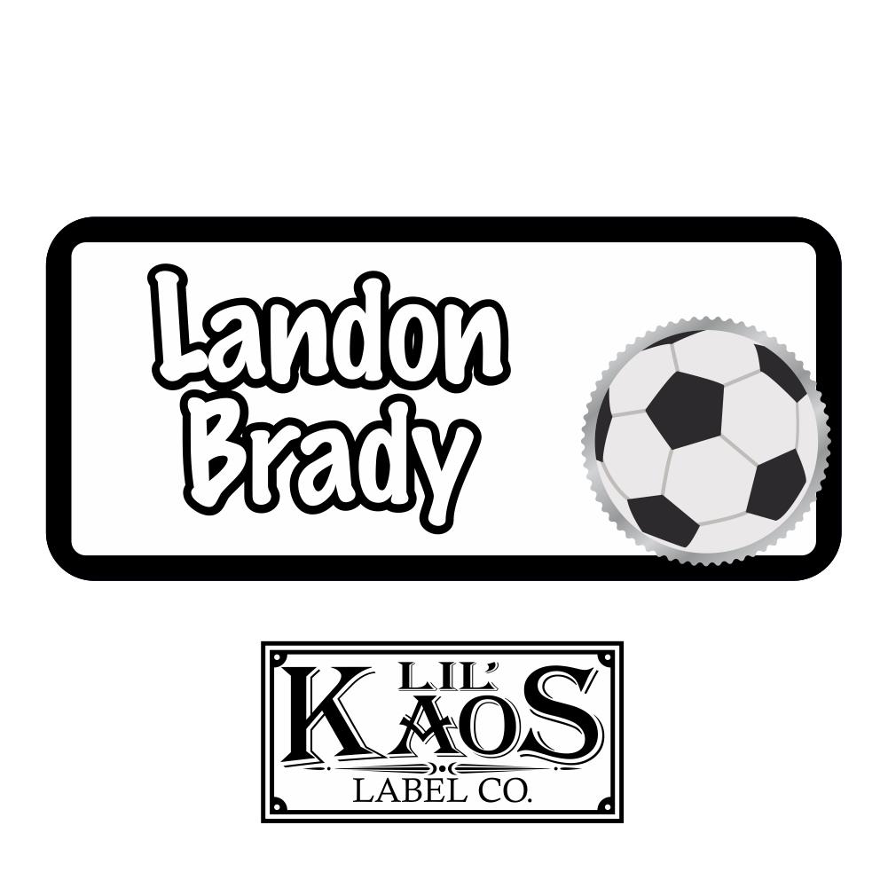 42 Personalized Waterproof Soccer Name Labels Sticker Kids Team Ball Bag Party 