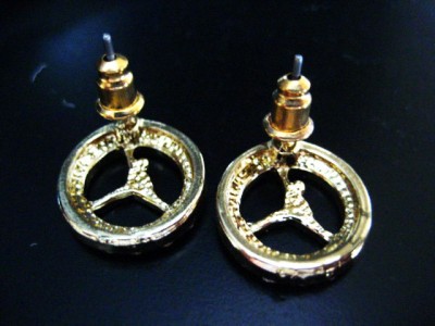 NEW AIR MICHAEL JORDAN EARRINGS BASKETBALL NBA GOLD