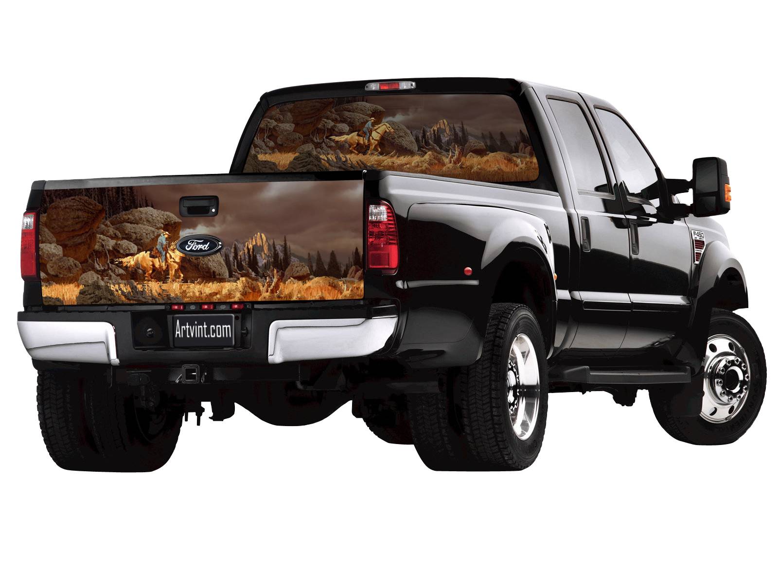 Cowboy Western Scene Tailgate Vinyl Graphic Decal Wraps eBay