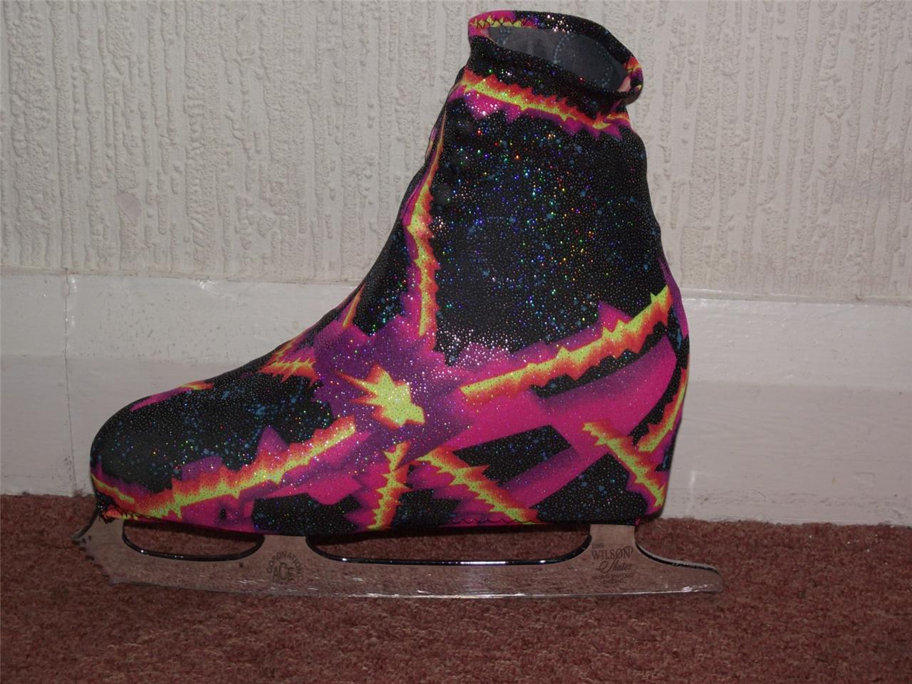 Ice Roller Skate Boot Covers Lycra patterned in Electric or Camo eBay