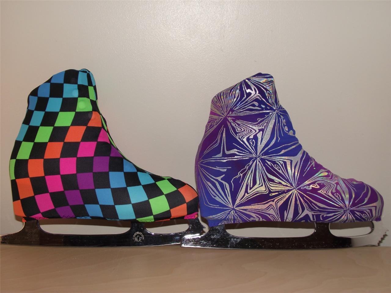 Ice Roller Skate Boot Covers Lycra patterned Kaleidoscope or Vans eBay